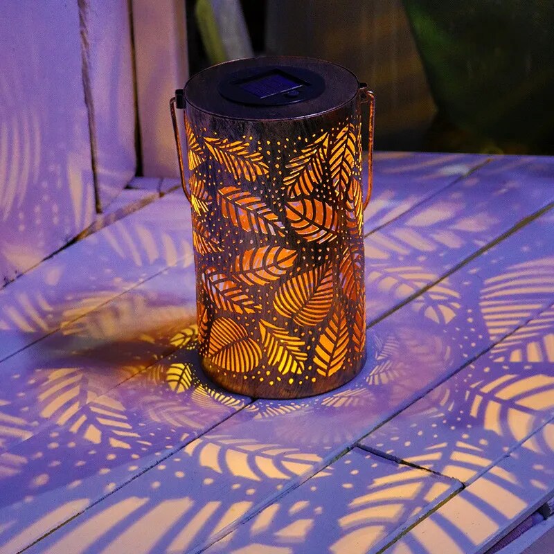 Lampe Solaire en Feuille - Éclairage Écologique et Ambiance Chaleureuse