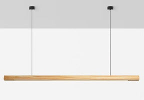 Luminaire Suspendu en Bois LED - Éclairage Élégant et Hauteur Réglable