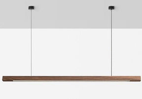 Luminaire Suspendu en Bois LED - Éclairage Élégant et Hauteur Réglable