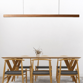 Luminaire Suspendu en Bois LED - Éclairage Élégant et Hauteur Réglable