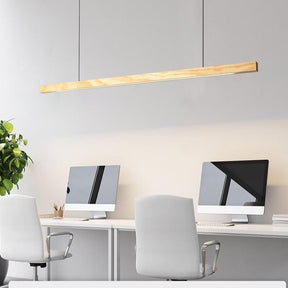 Luminaire Suspendu en Bois LED - Éclairage Élégant et Hauteur Réglable