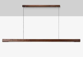 Luminaire Suspendu en Bois LED - Éclairage Élégant et Hauteur Réglable