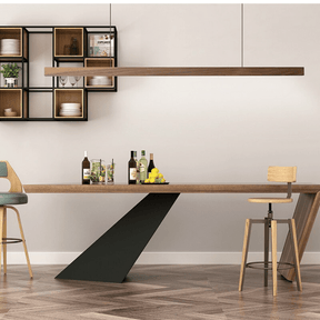 Luminaire Suspendu en Bois LED - Éclairage Élégant et Hauteur Réglable
