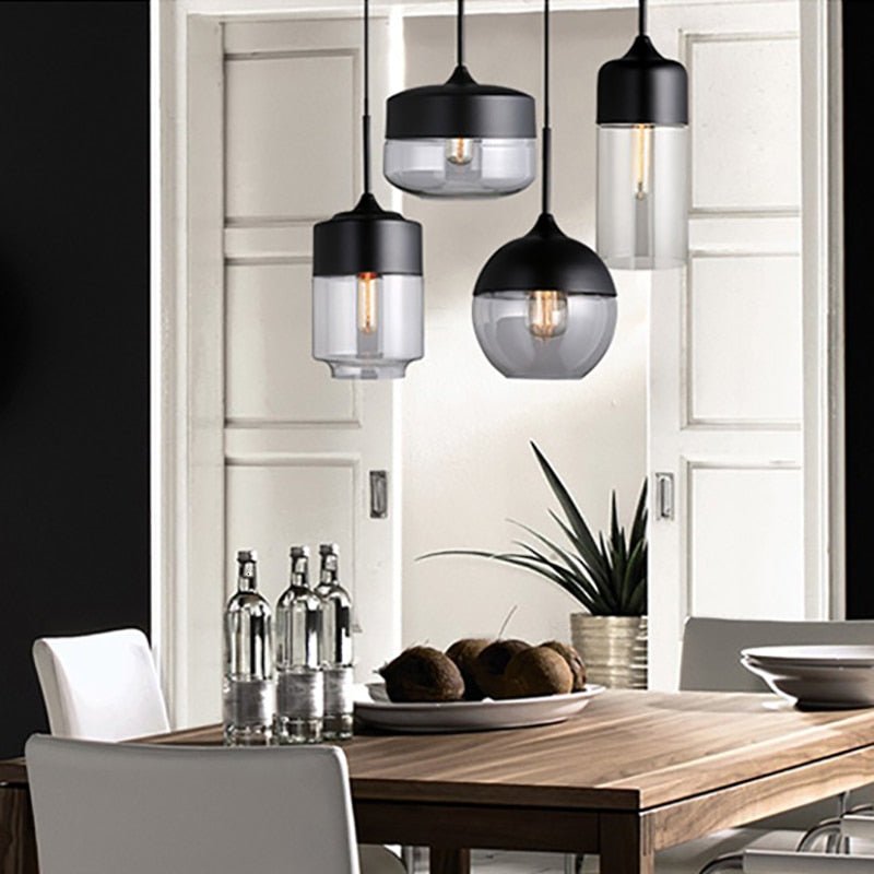 Éclairage Loft Chic Moderne - Lampe en Fer et Verre de Qualité