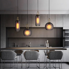 Lampe Suspendue en Verre - Élégante et Ajustable pour Intérieurs Modernes