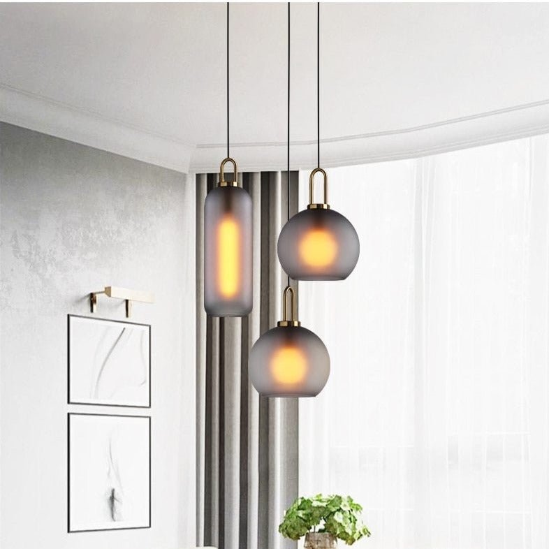 Lampe Suspendue en Verre - Élégante et Ajustable pour Intérieurs Modernes