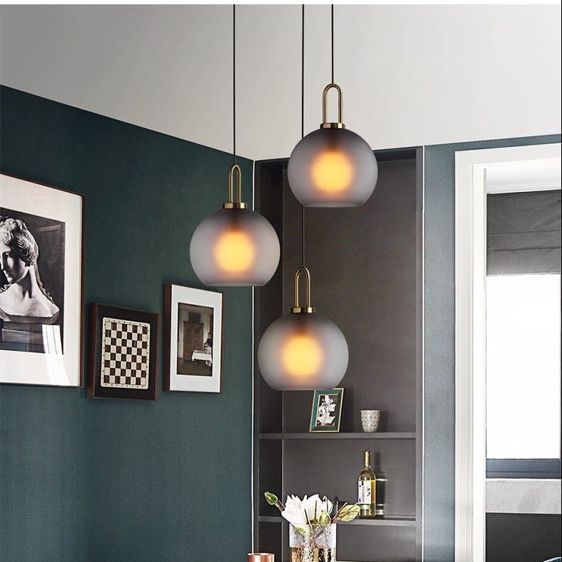 Lampe Suspendue en Verre - Élégante et Ajustable pour Intérieurs Modernes