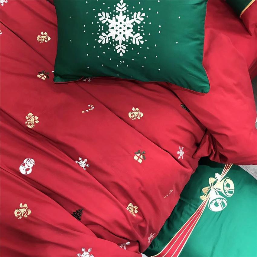 Ensemble de Housse de Couette en Coton Égyptien - Motifs Festifs et Confort Luxueux