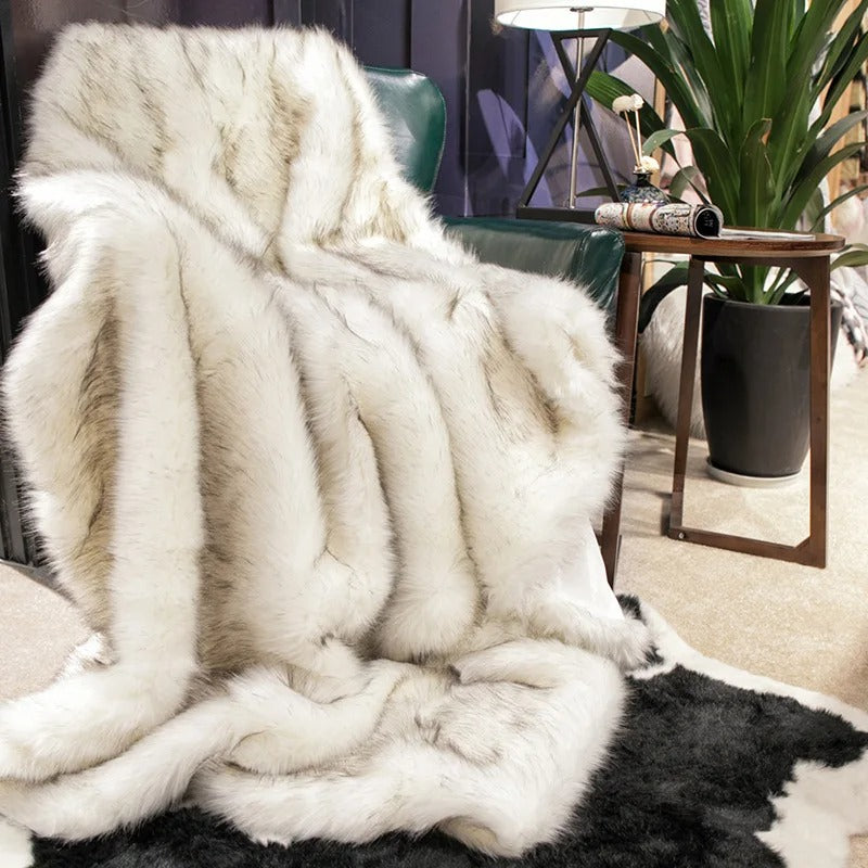 Couverture en Faux Fourrure Luxe - Douceur et Élégance pour Votre Intérieur