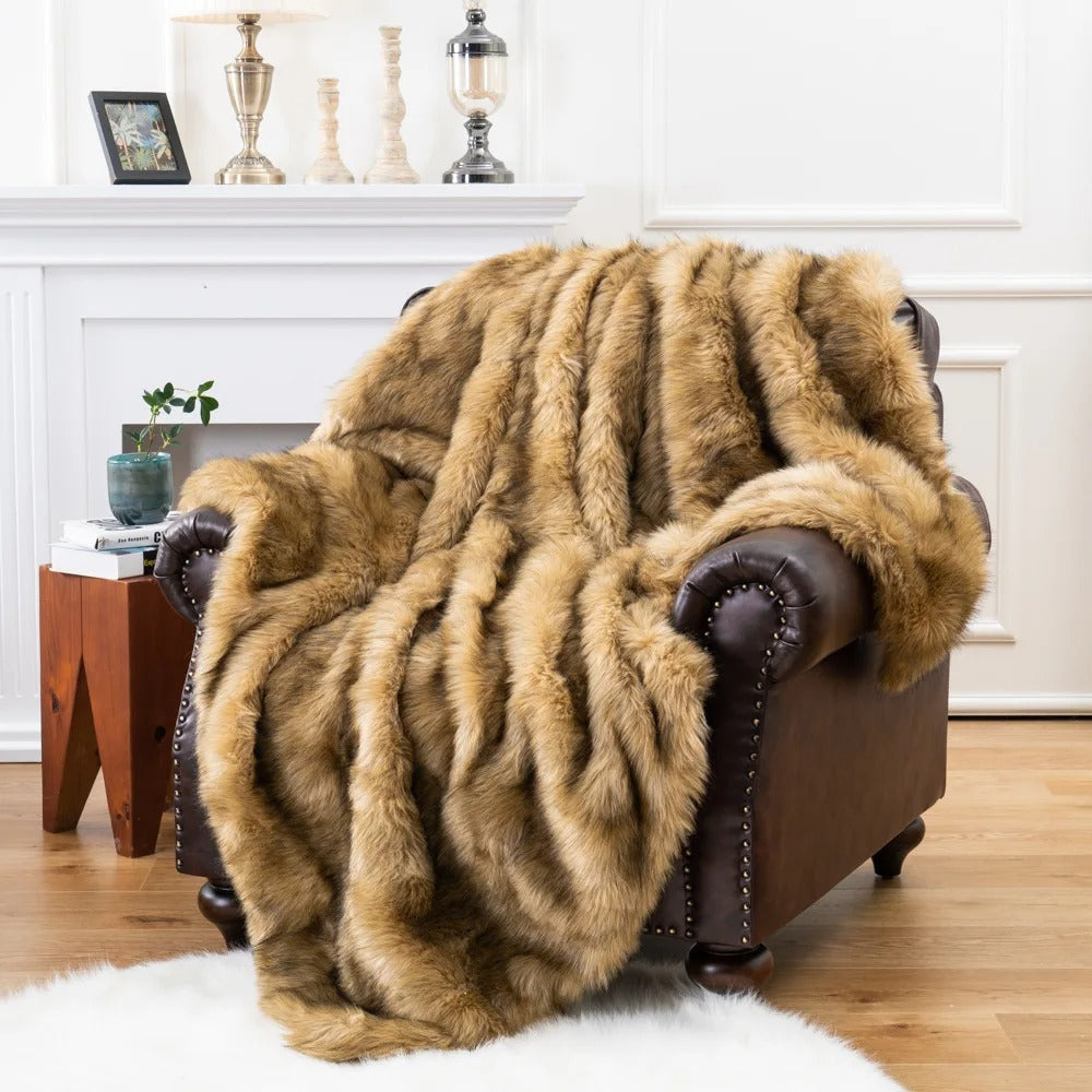 Couverture en Faux Fourrure Luxe - Douceur et Élégance pour Votre Intérieur