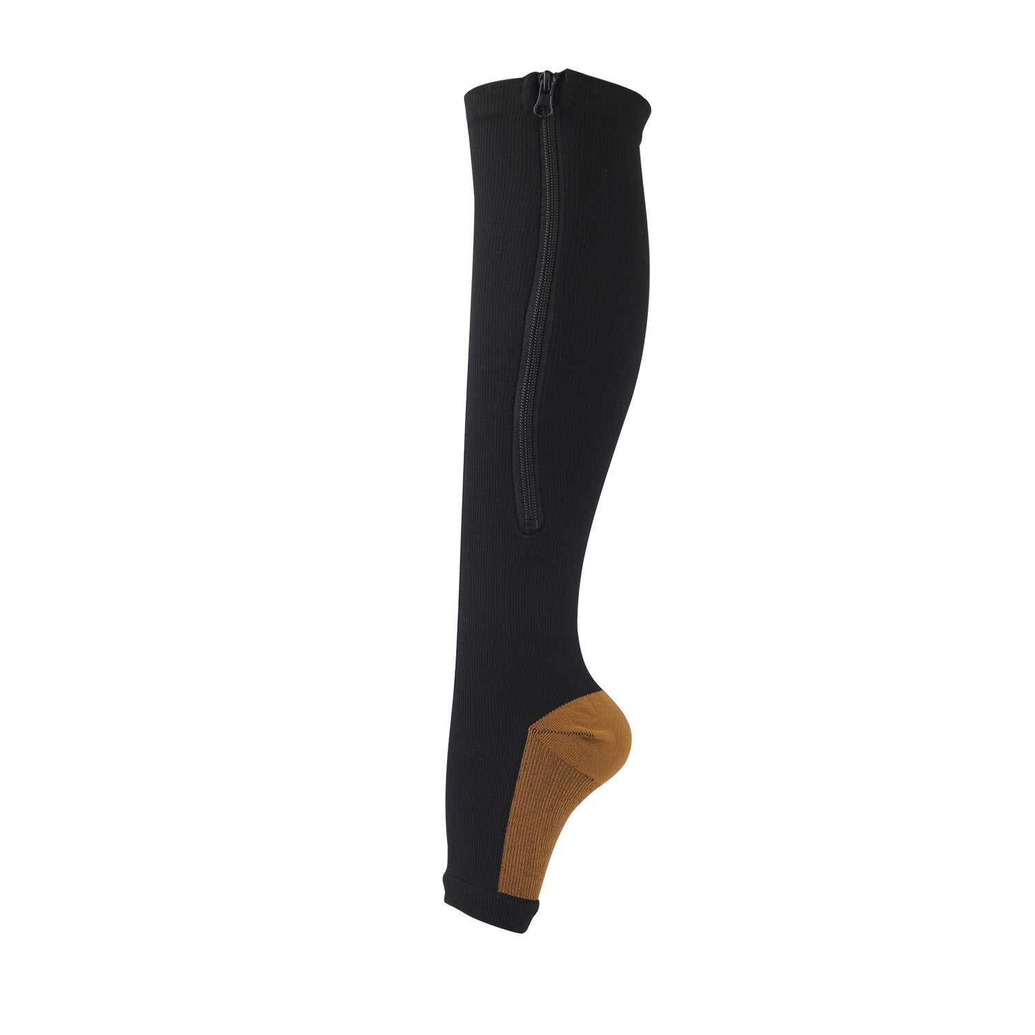 Bas de Compression à Fermeture Éclair - Améliore Circulation et Confort Optimal