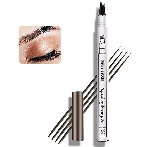 Crayon à Sourcils Étanche - Applicateur à 4 Pointes pour Finition Naturelle