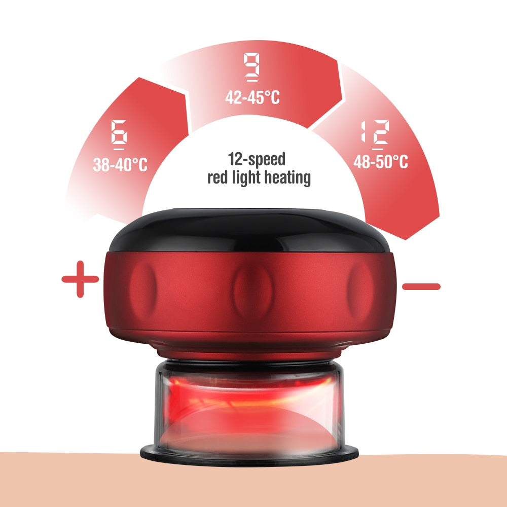 Machine de Thérapie par Ventouses Électrique - Aspiration Dynamique et Chauffage Rouge