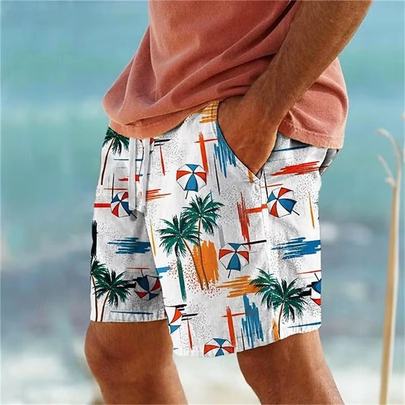 Shorts Hawaïens Imprimés 3D - Confort Tropical et Style Estival