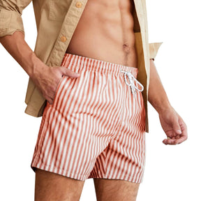 Shorts de Sport à Rayures - Tissu à Séchage Rapide et Taille Élastique