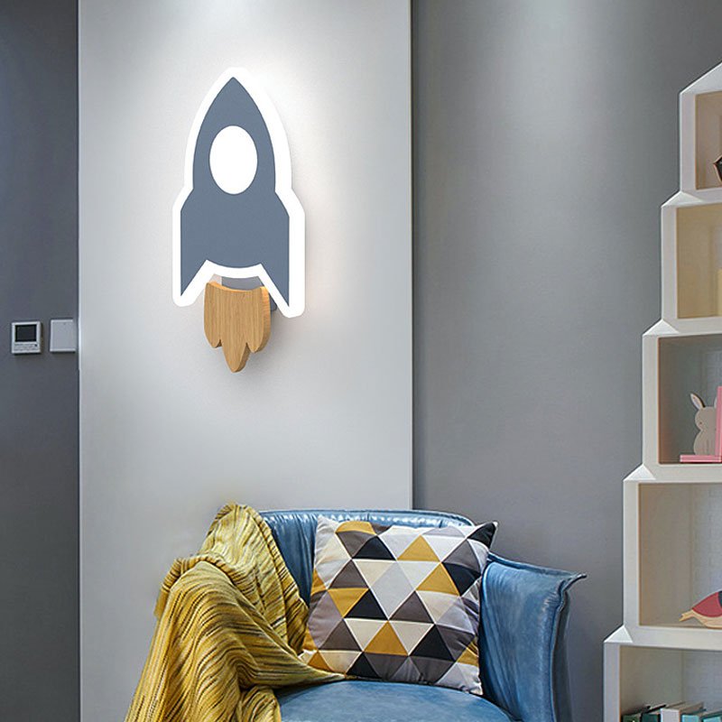 Applique Murale LED Mini Fusée - Atmosphère Cosmique et Éclairante