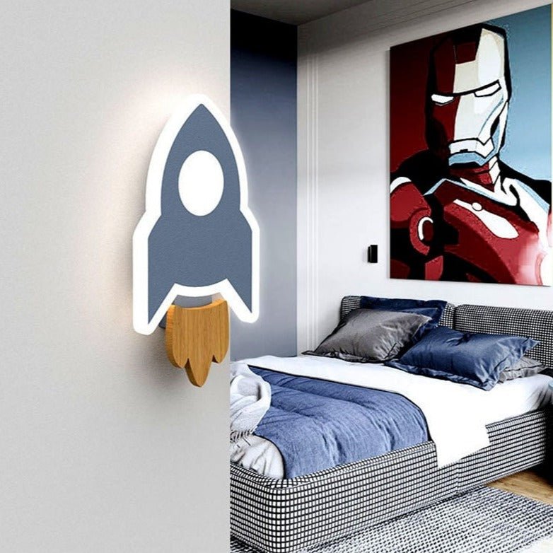 Applique Murale LED Mini Fusée - Atmosphère Cosmique et Éclairante