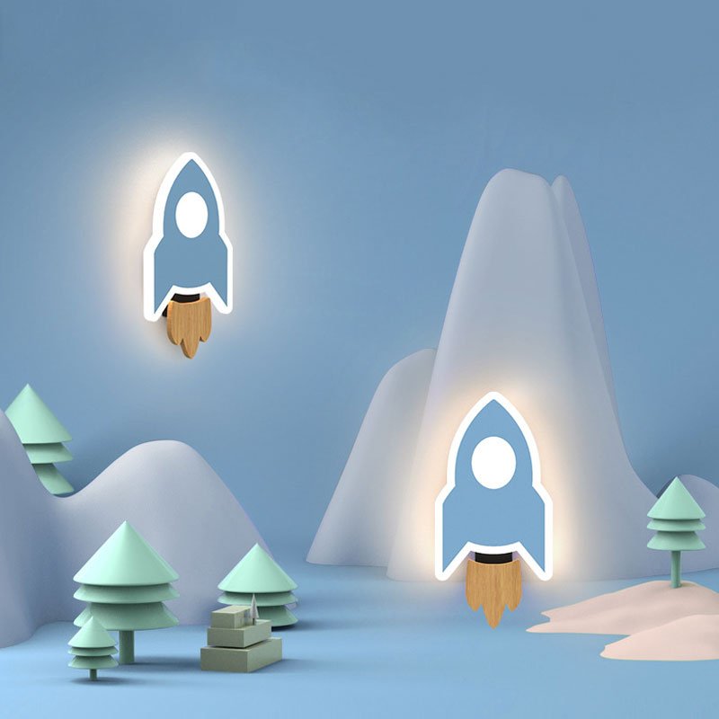 Applique Murale LED Mini Fusée - Atmosphère Cosmique et Éclairante