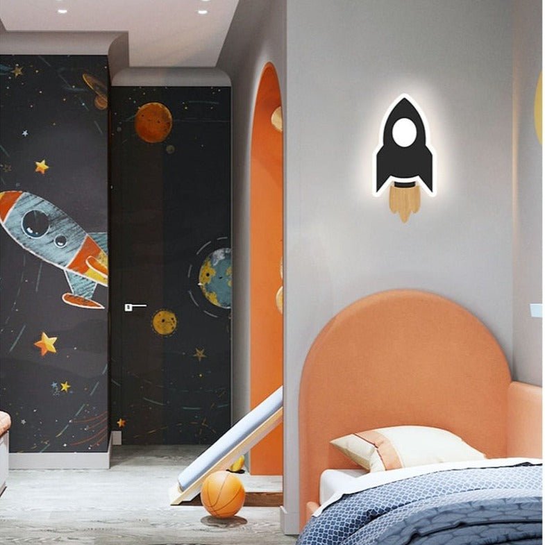 Applique Murale LED Mini Fusée - Atmosphère Cosmique et Éclairante