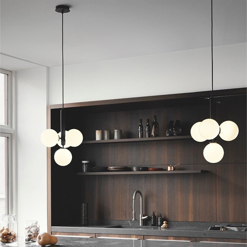 Suspension en Verre et Aluminium - Élégance Contemporaine pour Votre Espace