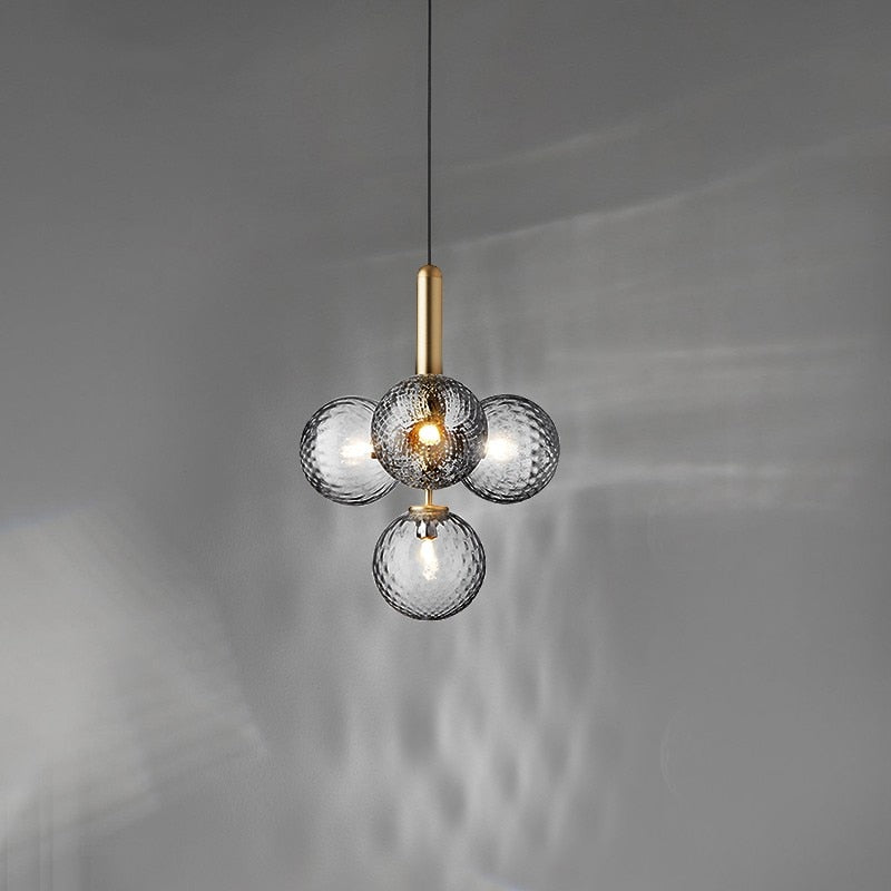 Suspension en Verre et Aluminium - Élégance Contemporaine pour Votre Espace