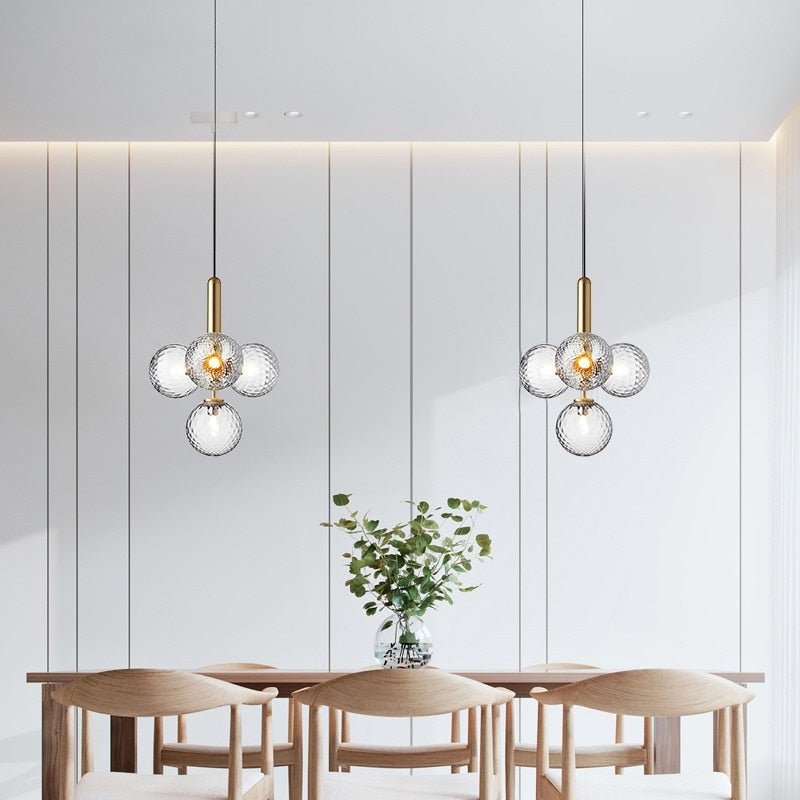 Suspension en Verre et Aluminium - Élégance Contemporaine pour Votre Espace