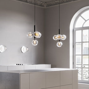 Suspension en Verre et Aluminium - Élégance Contemporaine pour Votre Espace