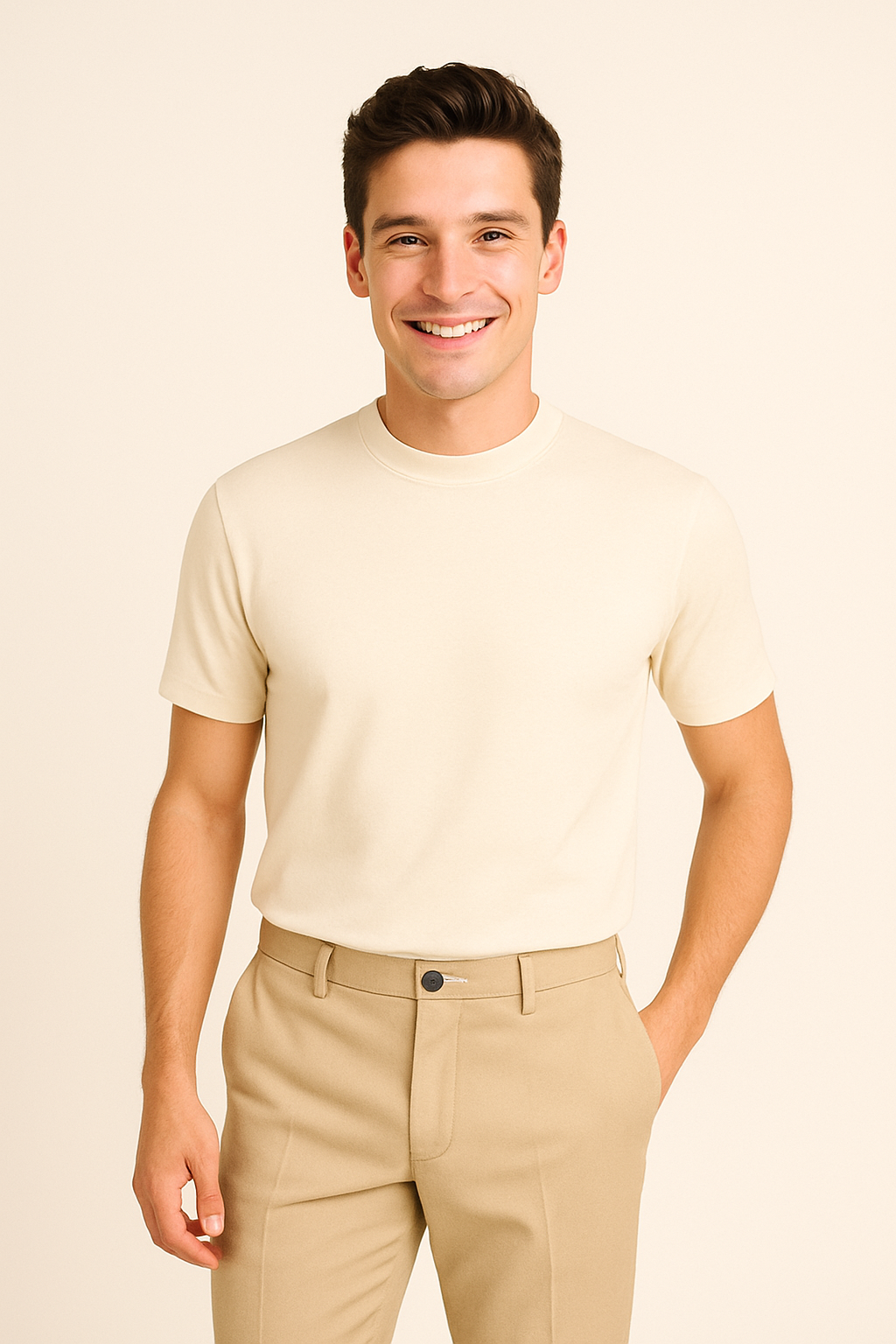 T-shirt Crewneck en Coton Mercerisé - Élégance et Confort Exceptionnel