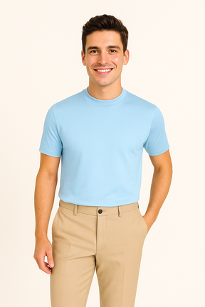 Chemise en Twill Bleu Océan - Style Intemporel et Confort Inégalé