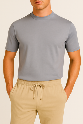 T-shirt en Coton Mercerisé de Qualité - Finition Brillante et Élégante au Quotidien