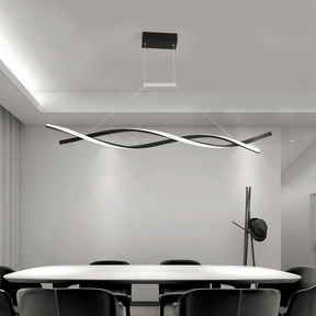 Lustre Spiral Moderne Dimmable - Élégance Futuriste et Éclairage Ajustable