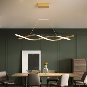 Lustre Spiral Moderne Dimmable - Élégance Futuriste et Éclairage Ajustable