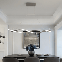 Lustre Spiral Moderne Dimmable - Élégance Futuriste et Éclairage Ajustable
