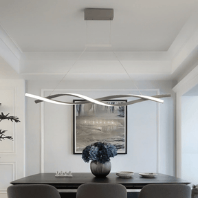 Lustre Spiral Moderne Dimmable - Élégance Futuriste et Éclairage Ajustable
