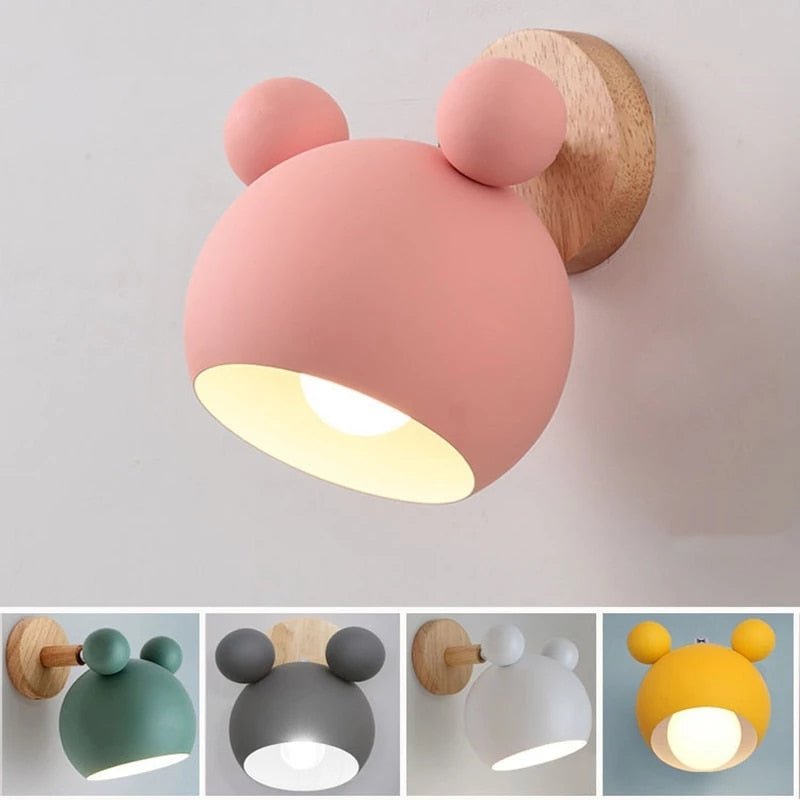 Lampe Murale Souris LED - Décoration Colorée pour Chambre d'Enfant