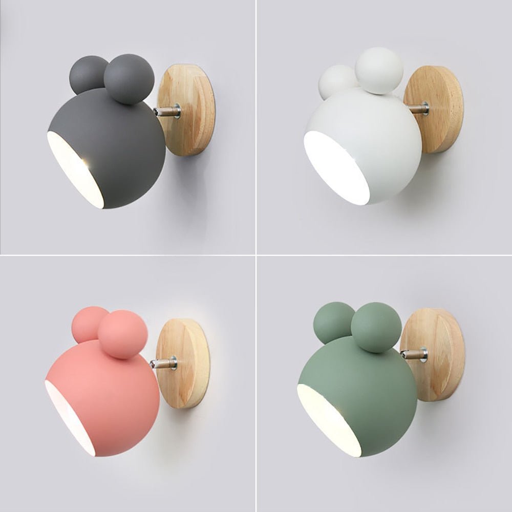 Lampe Murale Souris LED - Décoration Colorée pour Chambre d'Enfant