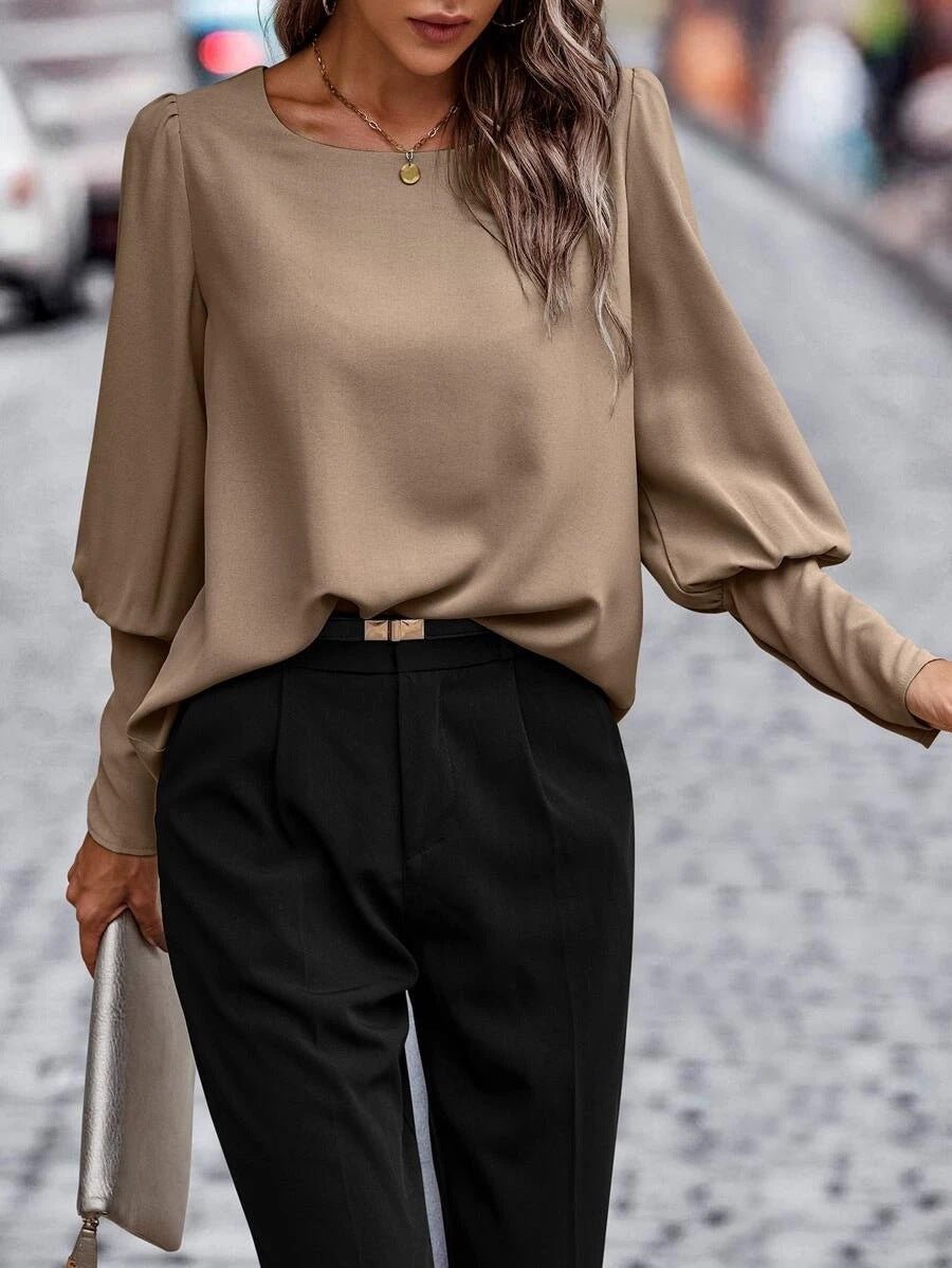 Blouse Femme à Manches Longues - Tissu Doux et Confortable pour Toutes les Occasions