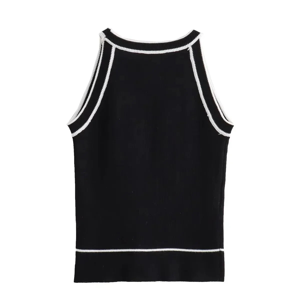 Débardeur Slim Fit Noir - Style Élégant et Polyvalent