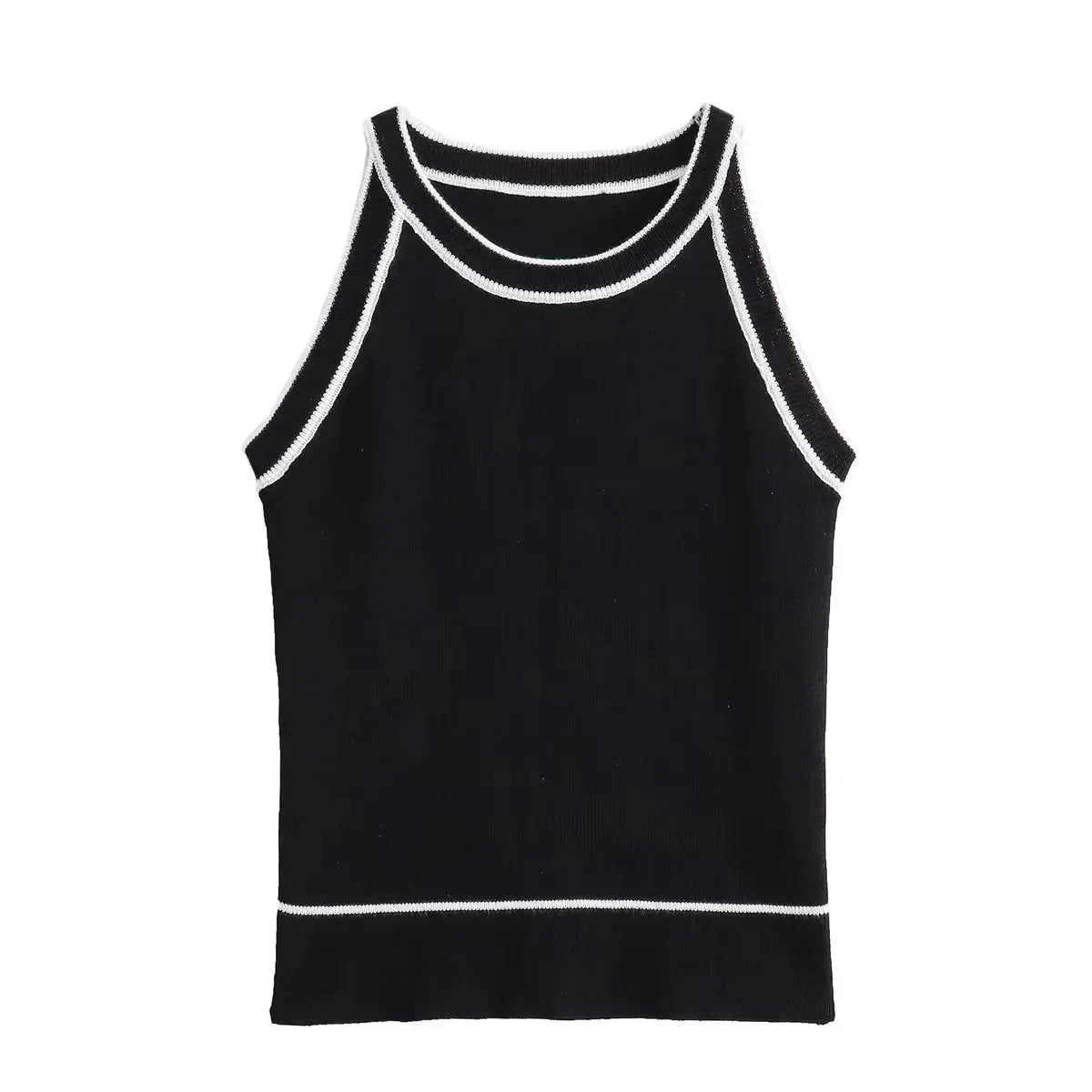 Débardeur Slim Fit Noir - Style Élégant et Polyvalent