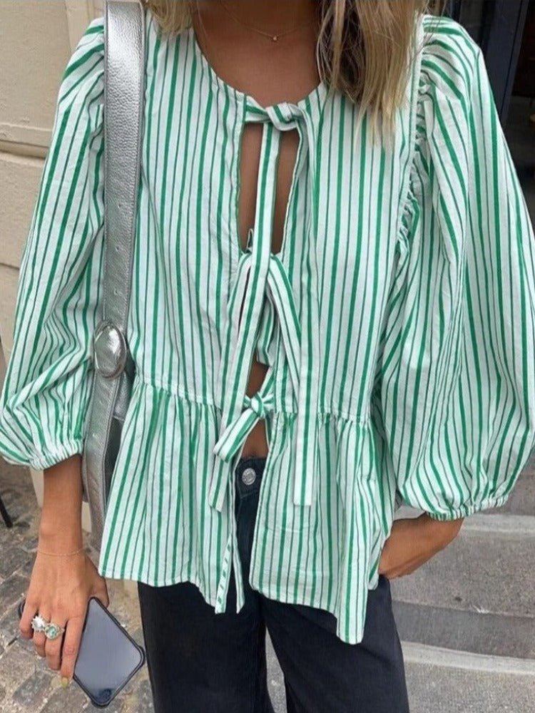 Blouse Femme à Manches Bouffantes - Élégance et Confort au Quotidien