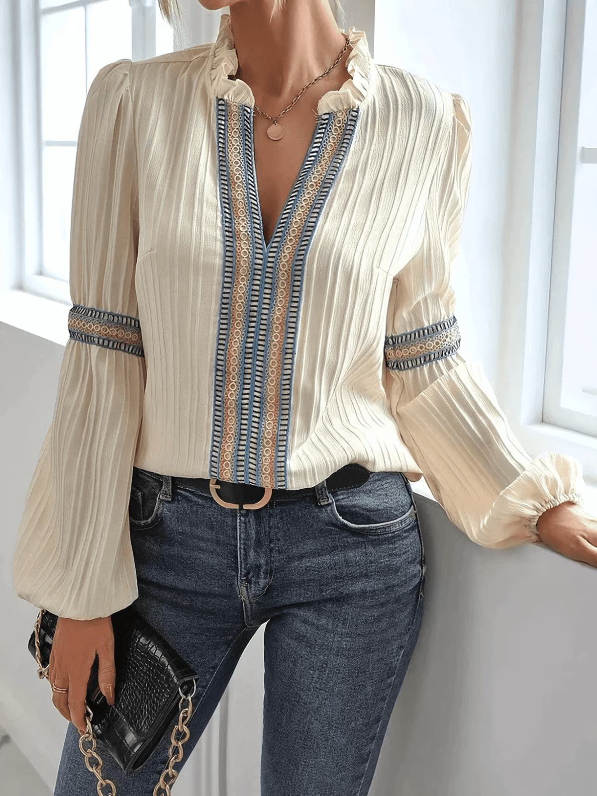 Blouse Femme Manches Longues Légère - Élégance et Confort au Quotidien