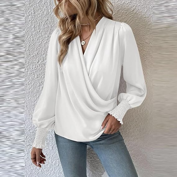 Blouse à Manches Longues Femme - Élégante et Confortable pour Toutes Occasions