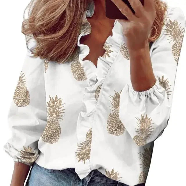 Blouse Femme Tissu Doux - Manches Bouffantes et Confort Optimal