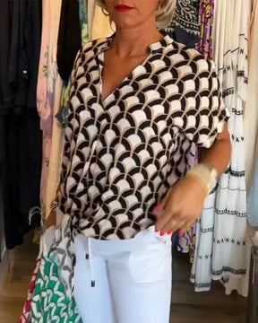 Blouse Imprimée Femme Légère - Tissu Aérien et Style Polyvalent