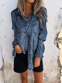 Chemise Métallique Femme - Finition Brillante et Confort Optimal