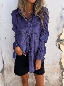 Chemise Métallique Femme - Finition Brillante et Confort Optimal