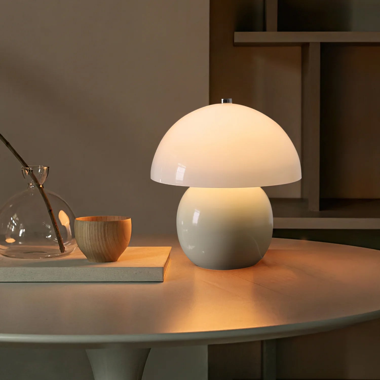 Lampe de Table Champignon en Céramique - Ambiance Ludique et Éclairage Frais
