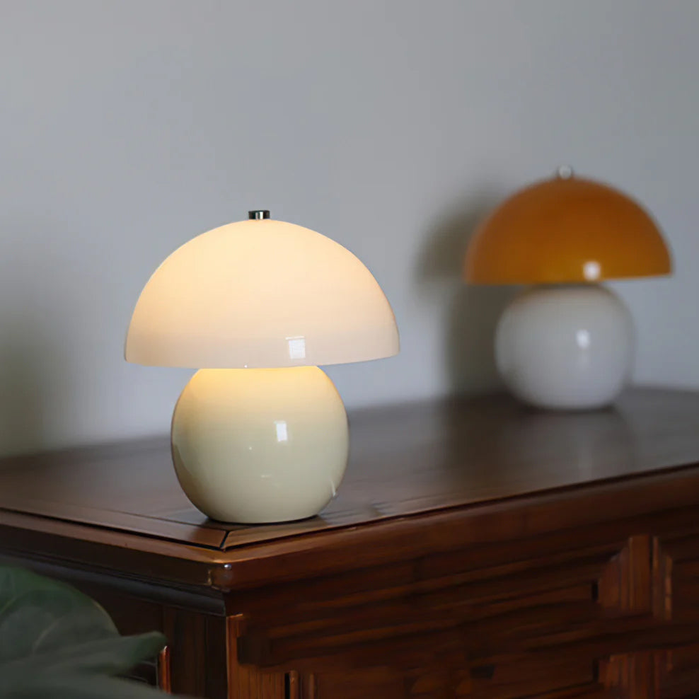 Lampe de Table Champignon en Céramique - Ambiance Ludique et Éclairage Frais