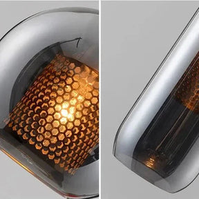 Luminaire Suspendu en Fer et Verre - Élégance Contemporaine pour Votre Espace