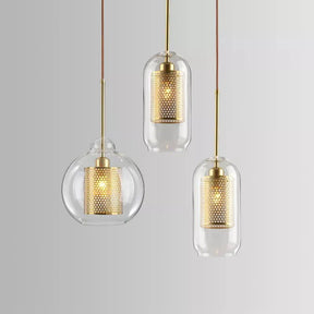 Luminaire Suspendu en Fer et Verre - Élégance Contemporaine pour Votre Espace
